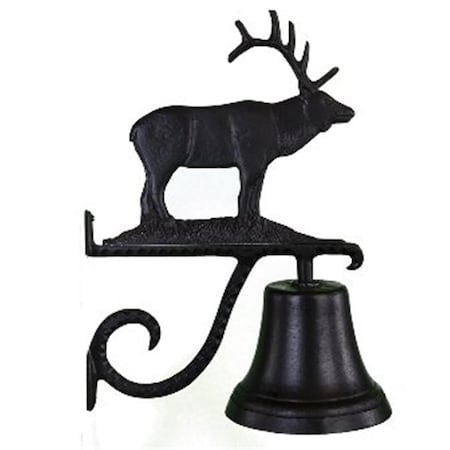 Swivel Cast Bell With Satin Black Elk Ornament SW787750