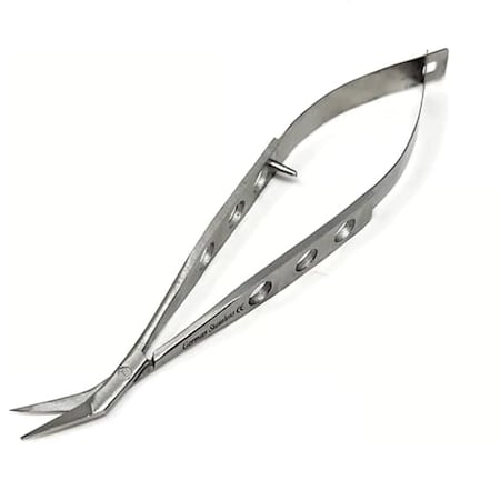 A2Z Scilab Micro-Tip Lab Scissors Squeeze Action 5.5 Inch Stainless Steel Shears, Angled A2Z-ZR1113
