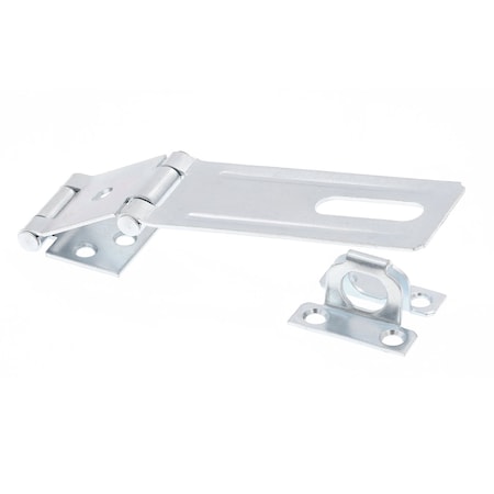 Prime-Line Door and Gate Double Safety Hasp Hinge Latch with Fixed Staple 4-3/8 inch with Screws Zinc Plated U 117190