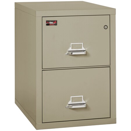 Fireking 2 Drawer, 2 Hr Fire & Impact Rated, Vertical, 31" depth Letter Pewter 2-1929-2PE