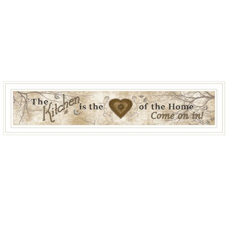 Homeroots Vintage Kitchen 1 White Framed Print Kitchen Wall Art 415821