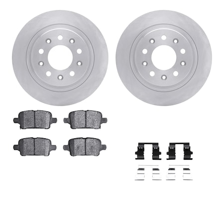 Dynamic Friction Co DFC Brake Rotor with 5000 Brake Pads and Hardware Kit 6512-47328