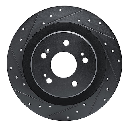 Dynamic Friction Co DFC Brake Rotor - Drilled and Slotted - Black 633-58036L