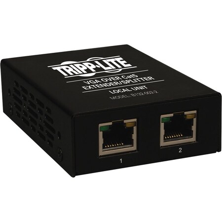 Tripp Lite 2-Port VGA over Cat5 Cat6 Extender Splitter Transmitter EDID B132-002-2
