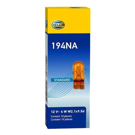 Hella Side Marker Light Bulb, 10PK 194NA