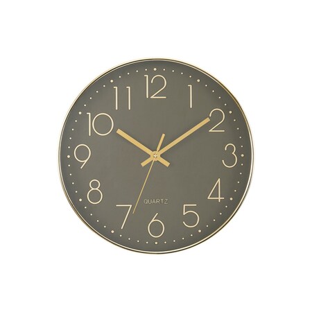 Monarch Specialties Clocks, 12-in. Round, Wall Clock, Dark Bronze Face, Gold Frame, Contemporary, Modern I 9110
