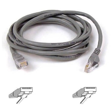 Belkin 10FT CAT6 SNAGLESS PATCH CABLE, UTP, GRAY PVC JACKET, 23AWG, 50 MICRON, GOLD PLA A3L980-10-S