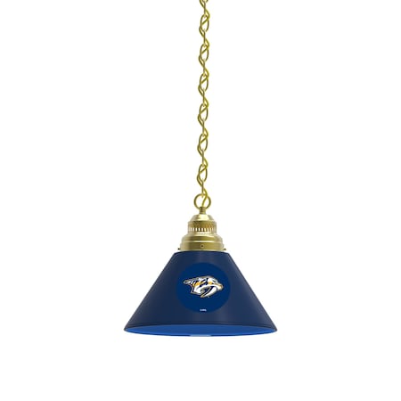 Holland Bar Stool Co Nashville Predators Pendant Light, Brass Fixture BL1BRNshPre