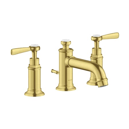 Axor Montreux Widespread Faucet 30 with Lever Handles and Pop-Up Drain, 1.2 GPM in Brushed Gold Optic 16535251