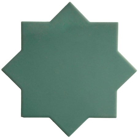 Apollo Tile Seville 7 x 7 in. Matte Sage Green Porcelain Star Wall and Floor Tile 5.31 sq ft/case, 34PK TNG88STRGRNA