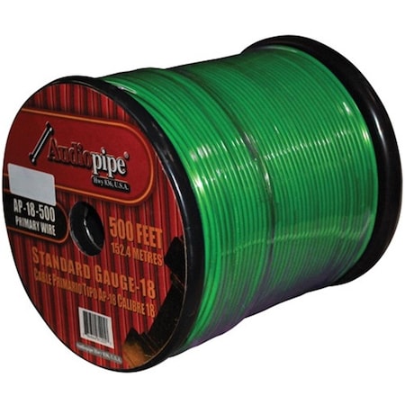 Audiopipe 18 Gauge 500 ft. Spool Car Audio Remote Wire Green AP18500GR