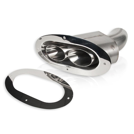 Slugfest Supplies ST2815 3 in. Inlet Angled-Oval Through Body Exhaust Tip SL3287167