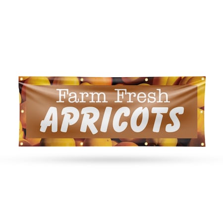 Signmission Farm Fresh Apricots, 36 Inch x 96 Inch, Vinyl Banner B-96-30573