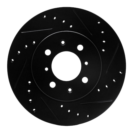 Premium Black Drilled & Slotted Brake Rotor, Disc Brake Rotor,