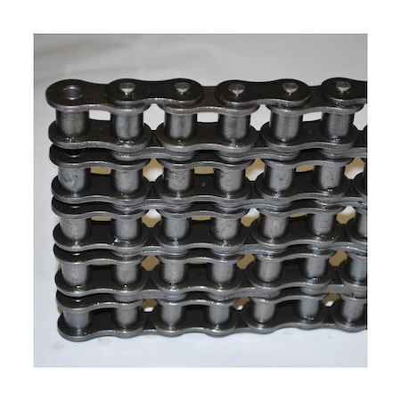 Tsubaki Multi-Strand chain, 10 ft OAL, 5/8 in Pitch, 0.4 Dia x 3/8 in W Roller, Carbon Steel 50-5RB