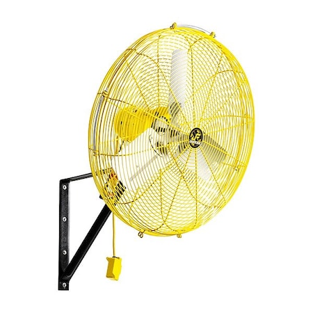 Jan Fan MountedFan, Yellow, 24inDia, Steel, 3Blade JF-WCM24-DCS-Y