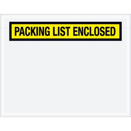 Zoro Select Packing List Envelopes, Yellow, PK1000 PL456