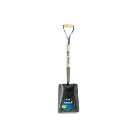 Jackson Professional Tools J-450, Series PONY Shovel, 9.5 in W x 12 in L Blade, 27 in L Armor D-Grip, White Ash 027-1232000