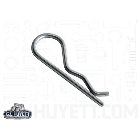 Huyett Bridge Pin, Zinc Plated Spring Steel, 0.188 in Wire Dia x 4.219 in Length BP-151