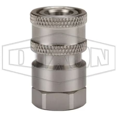 Dixon 1/4 V COUP, 1/4 F-NPTF 316SS, EPDM P-2VF2-SS