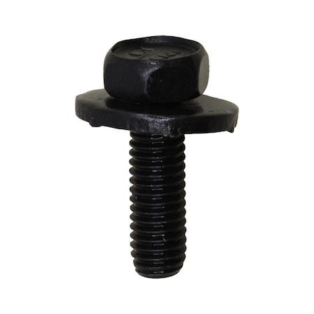 Auveco 6-1.0 x 20mm Indented Hex with Sems Machine Screw - Phosphate, 25PK 12322
