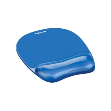 Fellowes Crystalsreg Gel MousepadWrist Rest  Blue, Blue FEL91141