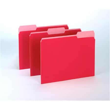 Esselte Oxford 100Ct Red Colored Top File Folders ESS15213RED