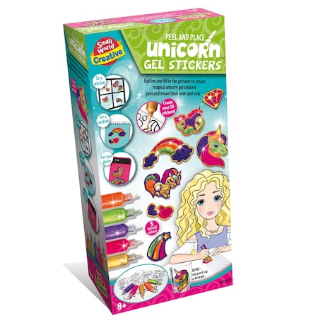 Small World Toys Peel and Place Unicorn Gel Stickers Kit 9721170