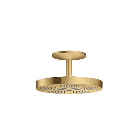 Axor ONE Showerhead 280 2-Jet with Ceiling Mount Trim, 2.5 GPM in Brushed Gold Optic 48483251