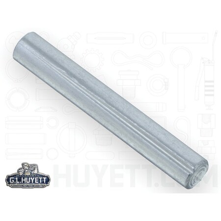 Huyett Type A Grooved Pin, Zinc Plated Low Carbon Steel, 0.188 in Dia x 0.185 in Small End Dia x 1.250 in L GP-0187-1250-A