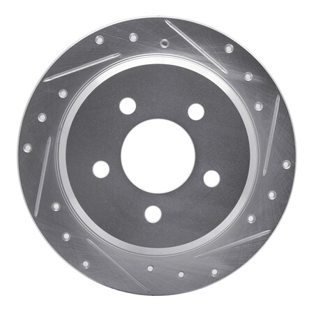 Dynamic Friction Co DFC Brake Rotor - Drilled and Slotted - Silver 631-42023R