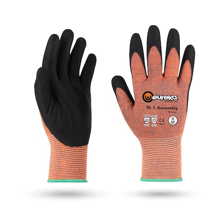 Eureka Safety Assembly, Polyamide, Acrylic, Elastane, Red/Black, 7 1 PR 15-1AWIN-7