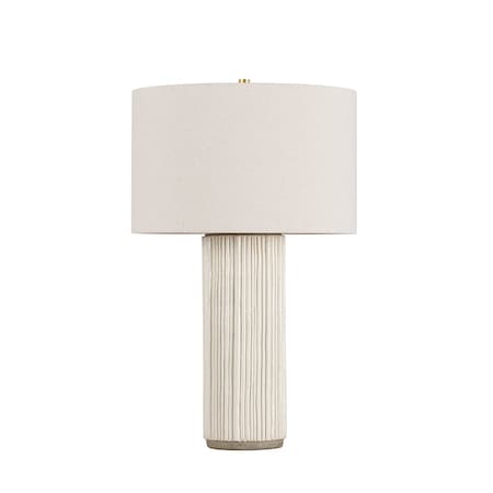 Hudson Valley Lighting Crestwood 1 Light Table Lamp 19 In. Aged Brass/Ceramic Fluted Ivory L5431-AGB/CFI
