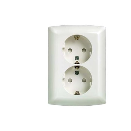 Siemens DELTA SCHUKO double socket outlet 10/16A 250V with/without screw-type 5UB2211-3KK