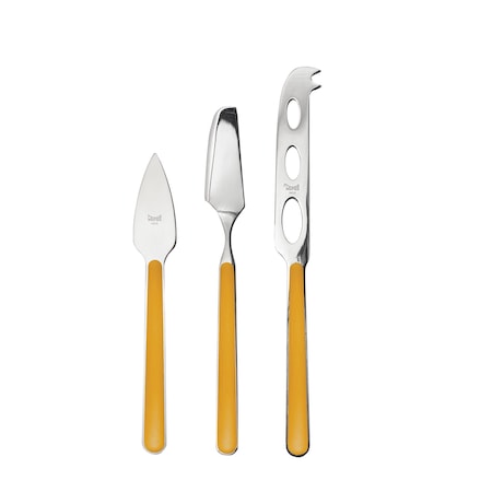 Mepra Fantasia Cheese Knives - 3 Pieces - Mustard 10O74403