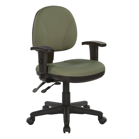 Office Star Products Ergonomic Fabric Sculptured Ergonomic Managers Chair, Sage 8180-R106