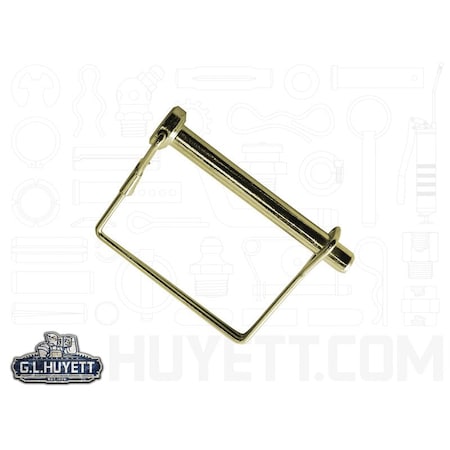 Huyett Snap & Lock Pin, SH, 2-Wire, Zn Yelw Low Carbon Steel, .25 Dia x 2.5 L x 2.75 Shk L SNAPY-250-2500S