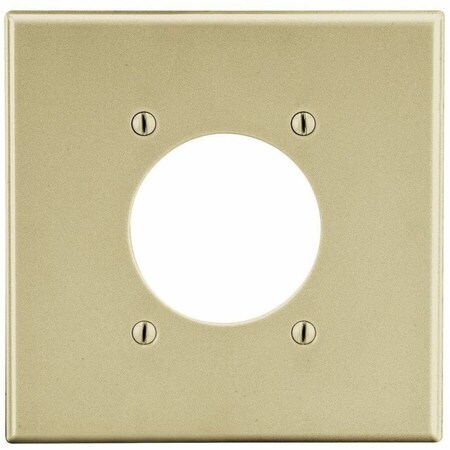 Hubbell Wiring Device-Kellems Wallplate, 2-Gang, 2.15" Opening, Ivory P703I