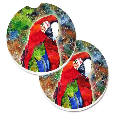 Carolines Treasures Bird Parrot Set of 2 Cup Holder Car Coaster 8606CARC