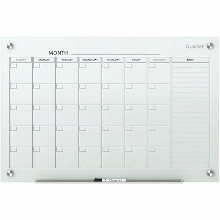 Quartet 3ft.x2ft Glass Magnetic Calendar Board GC3624F