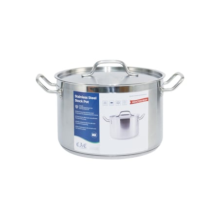 Cac Foodservice CAC Stainless Stock Pot Stainless Steel With Lid 12QT STKP-12