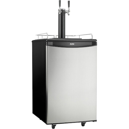 Danby Products Danby Dual Tap Keg Cooler, 1 Glass Door, 5.4 Cu.Ft Capacity DKC054A1BSL2DB