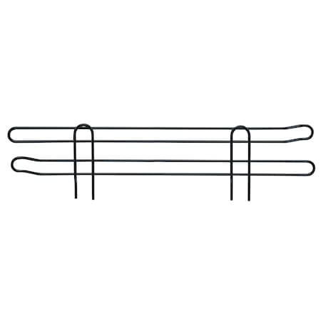 Quantum Storage Systems WIRE SHELVING SIDE LEDGE BLACK 18in SL18BK