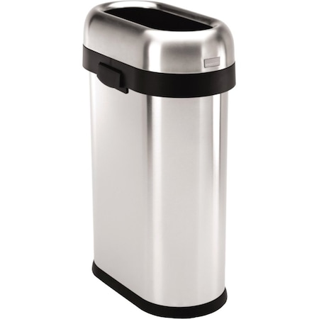 Simplehuman 132 gal Indoor Metal Can, Brushed, Stainless Steel, 10.7 in CW1467