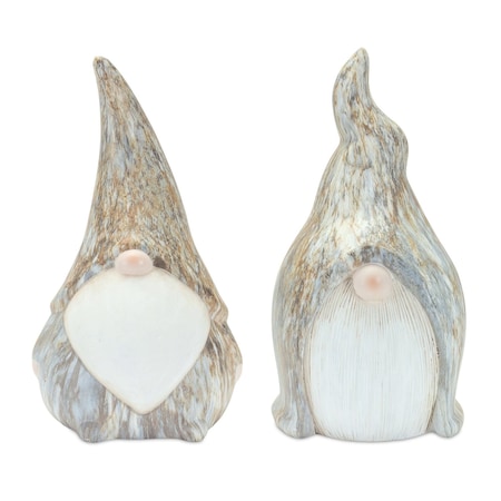 Homeroots Set of Two 11" Terra Cotta Resin Figurine Tabletop Sculpture, 2PK 518093