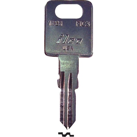 Kaba Ilco FIC Nickel Plated RV Key, 1681, 10PK AL00000932
