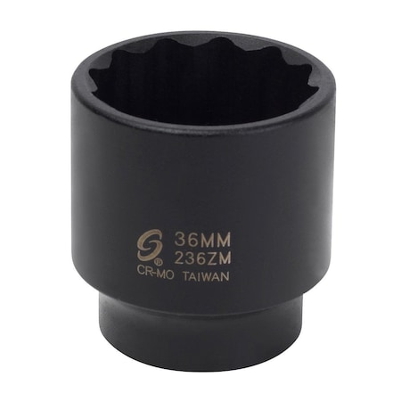 Sunex 1/2 in Drive 36Mm 12 Point Impact Socket 236ZM