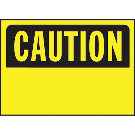 Hy-Ko Caution Sign, Rectangular, Yellow Background, Polyethylene, 14 in W x 10 in H Dimensions 562