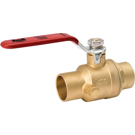 Proline Series ProLine 3/4'' SWT x 3/4'' SWT Brass Ball Valve with Drain 107-554NL