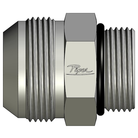 Piper Straight Thread Connector, 1-1/4in. Male JIC, 1in. Male O-Ring Boss 0700-20-16